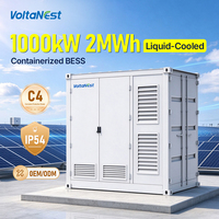 Sistem Penyimpanan Energi BESS LiFePO4 Terkontainerisasi Berpendingin Cairan VoltaNest 250kW 1MWh 2MWh untuk Daya Cadangan Komersial Hibrida On-Grid
