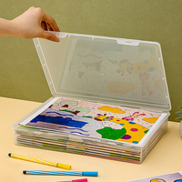 Haute Qualité Transparent Étanche Grand En Plastique A4 A3 Papier Boîte De Rangement En Gros Bureau Id Conteneur De Stockage avec Couvercle