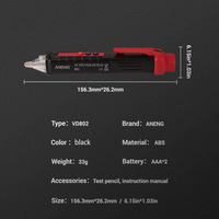 VD-802 12-1000V de Tension CA Sans Contact Électrique Testeur Stylo Test D'induction Crayon Avec LED Lumière Électrique Détecteurs Testeur