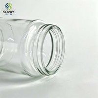 Pot en verre étroit et haut de 300 ml, récipient à visser de qualité alimentaire pour l'emballage de sauces et de pâtes maison