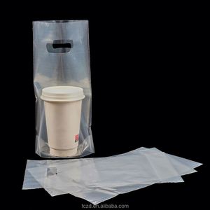 Bolsa de Plástico Desechable para Llevar Bebidas, Té con Leche, Café, Jugo, con Logotipo Personalizado, para una Sola Taza - Product Image 4