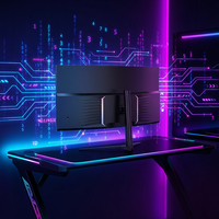 Monitor Curvo para Juegos LED de 240Hz, Relación de Aspecto 21:9, Full HD HDR 400, Tiempo de Respuesta de 1ms, Amplia Gama de Colores, Experiencia Inmersiva