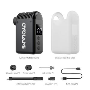 Pompe électrique <span class=keywords><strong>portable</strong></span> A2mini 100 PSI avec personnalisation de la marque, mini gonfleur sans fil avec valve Presta Schrader <span class=keywords><strong>pour</strong></span> <span class=keywords><strong>VTT</strong></span> et vélo de route - Product Image 6
