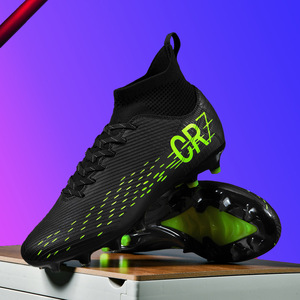 Botas de fútbol profesionales para hombre más vendidas, botas de fútbol con logotipo personalizado OEM de fábrica, tacos de fútbol para suelo firme, zapatos estilo baloncesto - Product Image 2