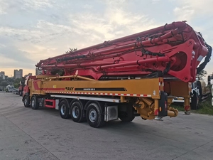 Camion pompe à béton d'occasion SAN-Y SYM5640THB 56m, système de pompage grand volume 180m³/h, flèche à 5 sections pour bâtiments de grande hauteur - Product Image 1