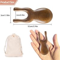Outil de massage Gua Sha en bois de santal multifonctionnel pour le visage, le nez et les yeux, outil de massage manuel par acupression, thérapie par le bois, orthopédique