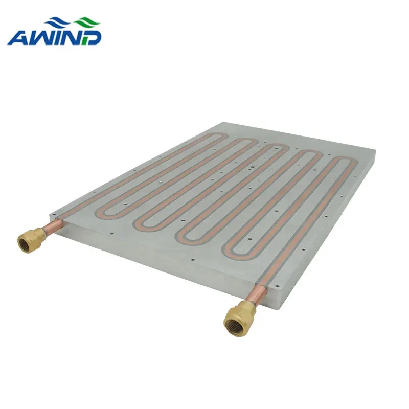 Cina 6061 CNC lavorazione acqua fredda piastra di base adesivo epossidico tubo di rame dissipatore di calore a liquido dissipatore di calore piatto enorme per batteria