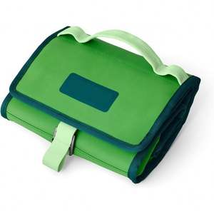 Sac de pique-nique pliable vert avec logo personnalisé sac à lunch isotherme pliable excursion d'une journée fabricant d'auvent fourre-tout réutilisable isolé épicerie - Product Image 3