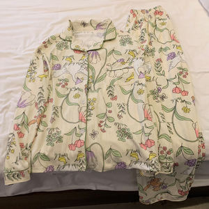 Pijama kadın kıdemli duygusu baskı bahar yeni uzun kollu hırka eğlence takım elbise dışında giyilebilir ev tekstili - Product Image 2