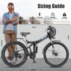 Mới <span class=keywords><strong>2025</strong></span> gấp xe đạp leo núi điện 48V khung nhôm <span class=keywords><strong>Lithium</strong></span> phanh đĩa thủy lực 26 "MX300 đầy đủ hệ thống treo bàn đạp hỗ trợ - Product Image 6