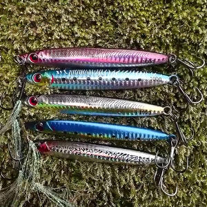 Appât de gabarit rapide 14g-100g leurre en métal d'eau salée assisté crochet triple gabarits de pêche leurre leurre de gabarits en métal - Product Image 5