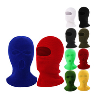 Chapeau balaclava en acrylique pour femmes, style coréen, bonnet tricoté tendance pour l'hiver, protection du cou avec cordon de serrage pour les sports de plein air