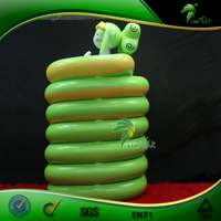 Poupée de câlin verte personnalisée gonflable de fille de serpent de longue queue drôle avec le trou sexy de SPH