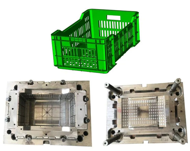 Custom Injection Moulding Factory Fruit Basket Commodity Storage Product Plastic Crate Box Mold