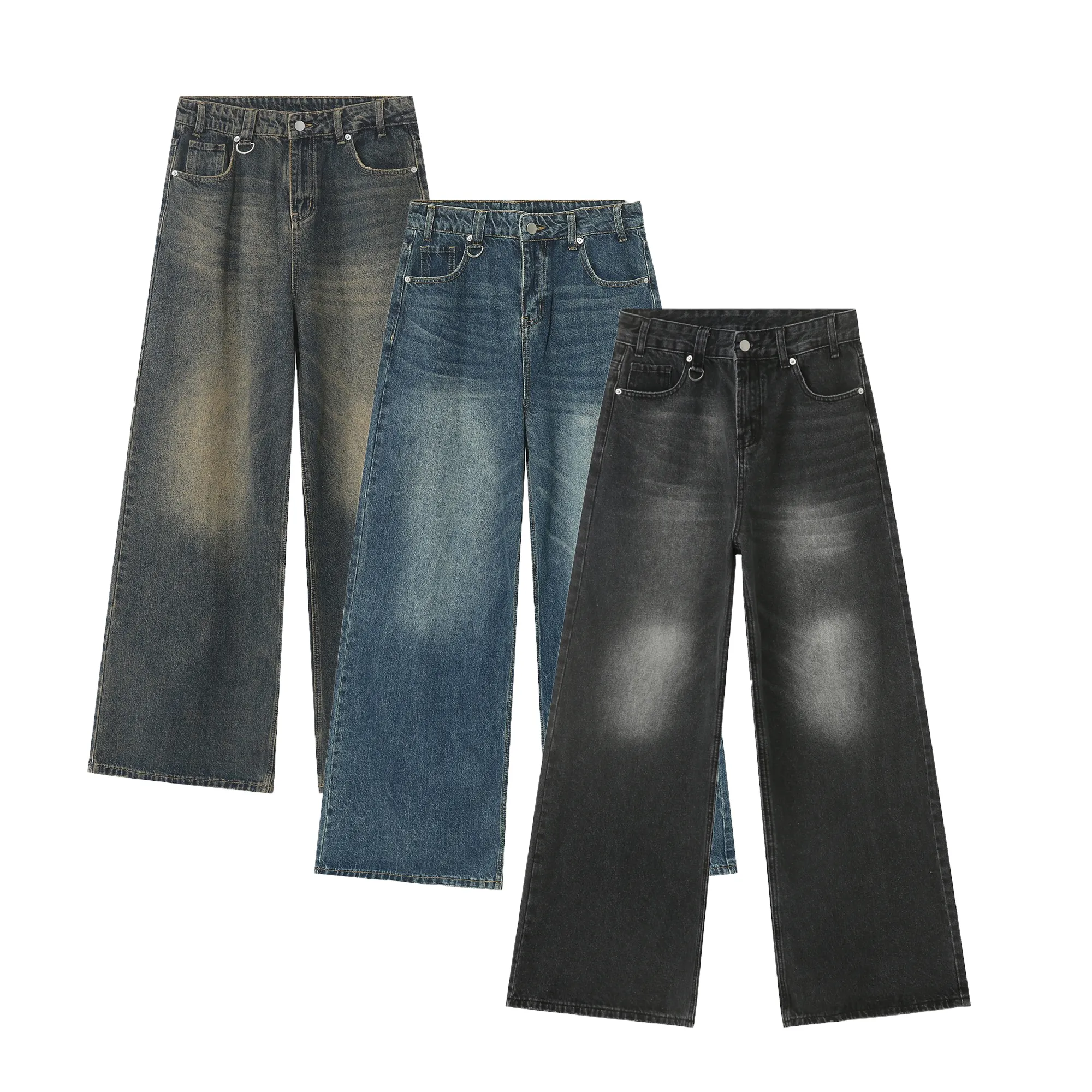 Individuelle Herren-Anpassung dunkelblaue Jeans-Hose Designer Neuausgabe Original-Anpassung Denim Jeans große Jungs Polar-Skate-Hose