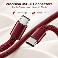 Kabel Pengisian Cepat PD 60W 3.3FT Baru 2026 untuk iPhone 18 Pro Max 3A USB-C ke Type-C, Kabel Data Pengisi Daya Ponsel untuk iPhone 15