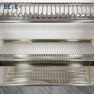 Modern Design Steel Chrome Drain <b>Dish</b> <b>Rack</b> Strong Bearing Capacity for Kitchen Organization Easy Installation Cabinets Tableware - Product Image 1