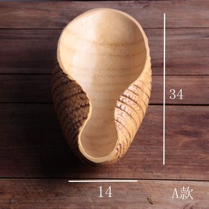 Bamboo <b>Root</b> Carving Fruit Plate Handmade Wooden Pattern Serving Tray Home Use - Product Image 4