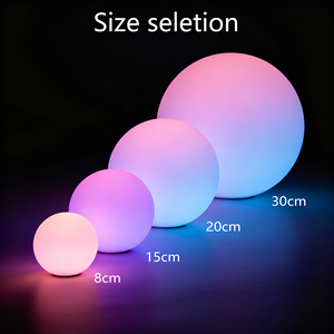 Lampe LED sphérique multicolore de 15 cm, rechargeable, <span class=keywords><strong>IP65</strong></span>, pour intérieur et extérieur, lampe de nuit pour chambre à coucher, décoration de la maison - Product Image 6