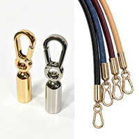Embouts de cordon métalliques dorés de 9 mm avec fermoir mousqueton pivotant, double verrouillage à vis, terminaux de barillet pour sangle de sac à main