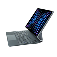 Clavier espagnol sans fil pour iPad Pro 12.9 avec pavé tactile, ultra fin, étanche, rétroéclairage RVB 7 touches, interface USB Type-C - Nouveau
