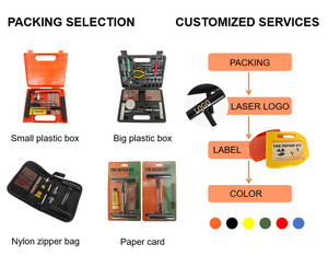 Kit de Reparación de Neumáticos para Automóviles de Uso Pesado, Kit de Reparación de Emergencia sin Cámara con Juego de Herramientas de Remaches para Automóviles, Camionetas, Motocicletas, Herramientas Manuales - Product Image 5
