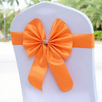 Nœuds de chaise élastiques sans nœud pour décoration florale de dossier de chaise, pour banquets de mariage en hôtel
