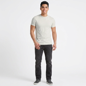 T-shirt en coton 100% personnalisé avec votre logo de marque, t-shirt blanc uni décontracté pour homme, t-shirt pour homme - Product Image 1