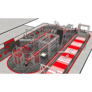 Tyroliennes équipement d'aventure personnalisé parc intérieur Air Roller Coaster Zip Line pour Ninja Course - Product Image 4