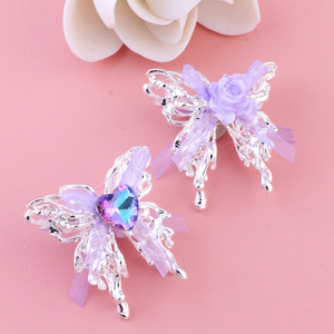 2025 nouveauté haute qualité 3D papillon pendentif paillettes strass bricolage téléphone portable porte-clés collier métal alliage perles - Product Image 5