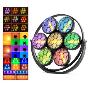 7x50W 7 COB <span class=keywords><strong>LED</strong></span> Stroboscope de Scène Rétro Lumière Pixelisée pour DJ, Club, Concert, Fête, Mariage, Boîte de Nuit - Product Image 2