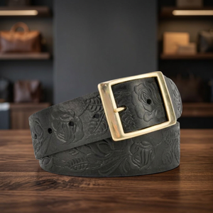 BS INTERNATIONAL Custom Length <b>Men's</b> Formal Party <b>Belts</b> Branded Cow Hide Steel Square Buckle Eco-Friendly Waterproof Heavy Duty - Product Image 1