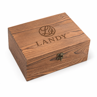 Boîte en bois personnalisée avec couvercle à charnières, style antique, boîte à souvenirs en bois pour l'organisation de bureau professionnelle