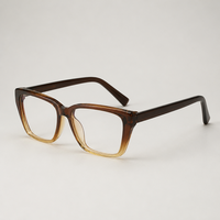 Lunettes anti-lumière bleue Tr90, monture carrée œil de chat pour adultes, motif uni, montures de lunettes optiques en acétate, montures optiques unisexes