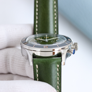 Montre mécanique de luxe pour hommes, boîtier en titane, chronographe Flyback, grande date, cadran noir, bracelet en caoutchouc, montre de sport automatique - Product Image 5