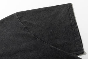 Logo personnalisé imprimé graphique surdimensionné coupe ample grand T-shirt pour hommes 100% coton lourd col rond lavé à l'acide T-shirt - Product Image 3