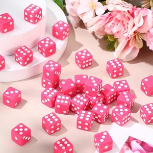 10 шт., розовые акриловые кубические кости, 16 мм - Product Image 5
