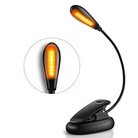Nouvelle lampe de lecture LED flexible ambre rechargeable par USB, protection oculaire, lumière pour pupitre de musique, anti-lumière bleue