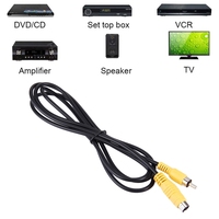 RCA AV dönüştürücü adaptör kablosu için 4 Pin S-VIDEO TV