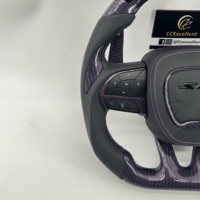 Volant de direction de style sport en fibre de carbone LED de marque CCexcellent, finition brillante/mate, garantie 1 an pour Dodge Durango