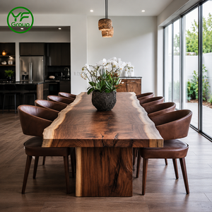 Comptoirs de restaurant en chêne et noyer sud-américain sur mesure, dessus de table en <span class=keywords><strong>bois</strong></span> massif avec bord naturel, dalle de <span class=keywords><strong>bois</strong></span> - Product Image 2
