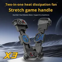 Ventilateur de refroidissement pour manette de jeu X3 Stretch avec double vibration Hall et interrupteur à déclenchement rapide pour Android/iOS/Switch/PC/P3/P4