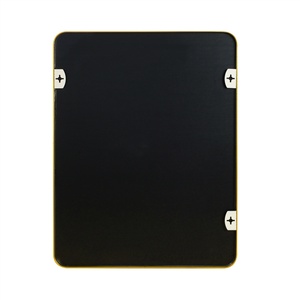 Modern Luxury 24*36 Inch <b>Wall</b> <b>Mirror</b> Black Bathroom <b>Mirror</b> Aluminum-Alloyed Frame Rounded Corner Glass Small Decorative Box - Product Image 4