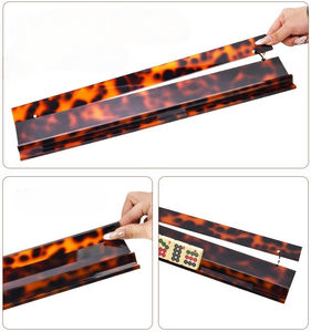 Moderno y Lujoso Soporte Magnético de Acrílico para Mahjong con Organizador de Fichas Portátil de Borde Recto para Fichas de Mahjong Americanas - Product Image 3