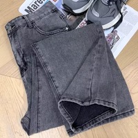 Jean décontracté tendance pour homme, coupe droite ample, style coréen, délavé à l'eau, boutonné, best-seller transfrontalier d'Asie du Sud-Est