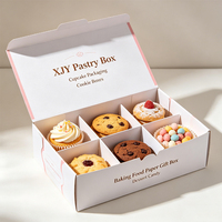 Boîte à pâtisserie XJY, emballage pour cupcakes, boîtes à biscuits, boîte cadeau en papier pour produits de boulangerie, boîte à dessert, boîte à bonbons, boîte en carton pliable avec séparateurs