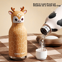 Nouvelle gourde isotherme de 480 ml avec motif tête d'animal, bouteille sous vide isolée pour enfants, tasse isotherme sans BPA, récipient à boisson