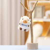 Porte-clés personnalisé minuscule peluche mignonne en peluche porte-clés Rat animal en peluche doux jouets en peluche