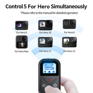 Télécommande intelligente Telesin <span class=keywords><strong>GoPro</strong></span> <span class=keywords><strong>Hero</strong></span> Black 80 mètres pour <span class=keywords><strong>GoPro</strong></span> <span class=keywords><strong>Hero</strong></span> 12/11/10/<span class=keywords><strong>9</strong></span>/8 et caméras Max - Product Image 3