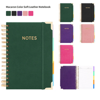 Carnet à spirale personnalisé N5083 avec couverture en papier, impression UV or rose, spirale et pages à écriture fluide pour étudiants et usage professionnel